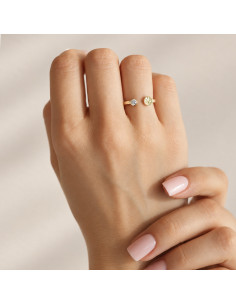 Open Stone Ring – Prsteň s drahokamom zo 14k zlata | BELLÉRA 2