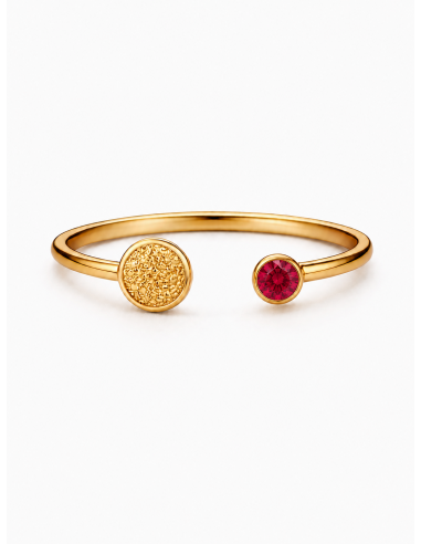 Open Stone Ring – Prsteň s drahokamom zo 14k zlata | BELLÉRA