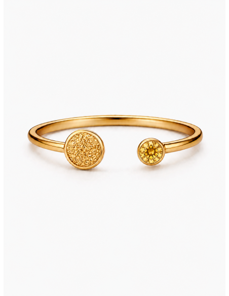 Open Stone Ring – Prsteň s drahokamom zo 14k zlata | BELLÉRA